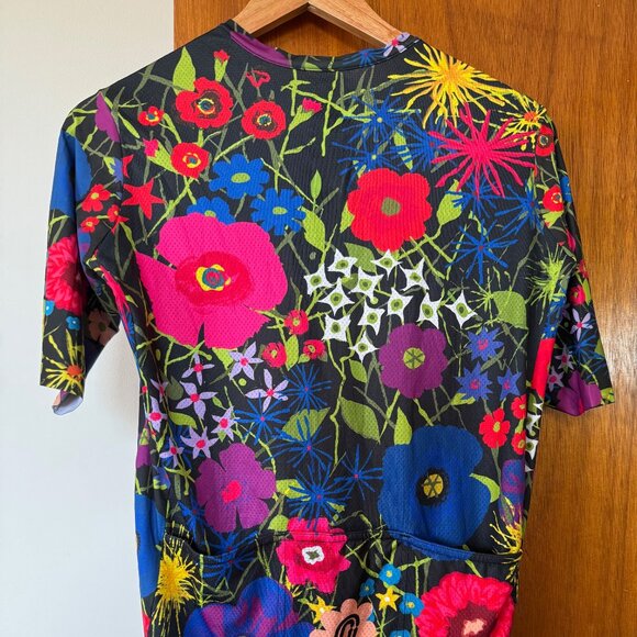 Ostroy Women's Short Sleeve Jersey Fiori Notturni XL EUC - Picture 2 of 2